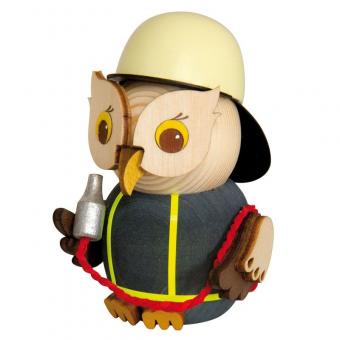 Drechslerei Kuhnert Holzfigur Mini Eule Feuerwehr Neu 2022 