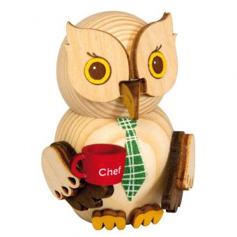 Drechslerei Kuhnert Holzfigur Mini Eule Chef Neu 2022 