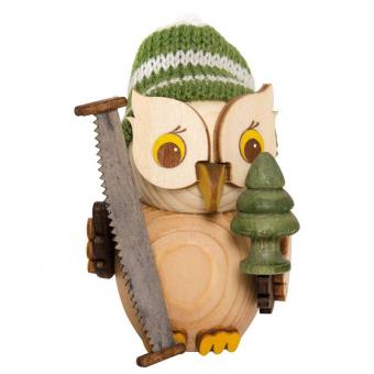 Drechslerei Kuhnert Holzfigur Mini Eule Waldarbeiter Neu 2023 