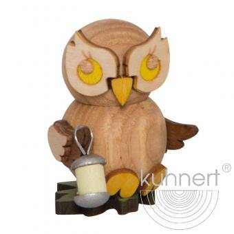 Drechslerei Kuhnert Eulenkind mit Lampion Rarität 