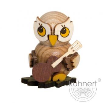 Drechslerei Kuhnert Eulenkind mit Gitarre Rarität 