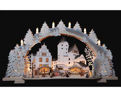 Tietze Doppelschwibbogen Schlossweihnacht verschneit Rarität 