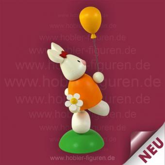 Hobler Osterhase Kaninchen Emma mit Luftballon 
