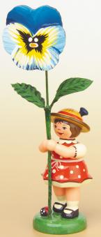 Hubrig Blumenkind Mädchen mit Stiefmütterchen Rarität 