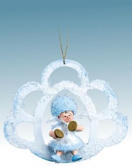 Drechslerei Kuhnert Baumschmuck Schneeflöckchen mit Becken Rarität 