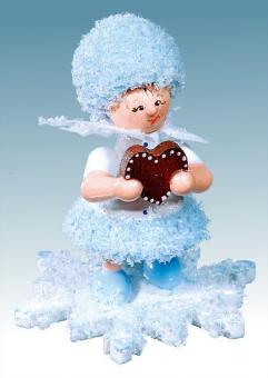 Drechslerei Kuhnert Schneeflöckchen mit Lebkuchenherz 