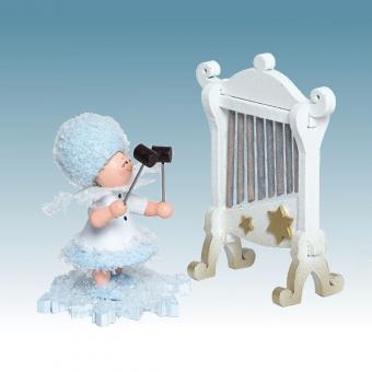 Drechslerei Kuhnert Schneeflöckchen mit Glockenspiel 