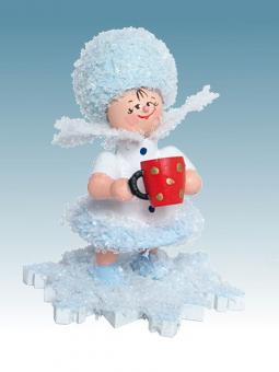 Drechslerei Kuhnert Schneeflöckchen mit Glühweintasse 