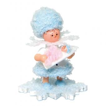 Drechslerei Kuhnert Schneeflöckchen mit Baby Mädchen Neu 2019 