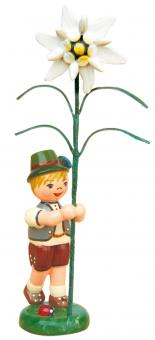 Hubrig Blumenkind Blumenjunge mit Edelweiß 