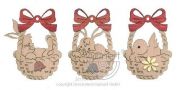 Drechslerei Kuhnert Baumschmuck Hase liegend im Korb 