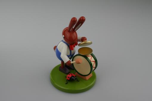 Leichsenring Osterhase mit Trommel und Käfer groß Rarität 