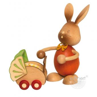 Drechslerei Kuhnert Stupsi Hase mit Kinderwagen Neu 2020 