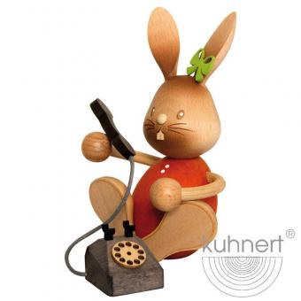 Drechslerei Kuhnert Stupsi Hase mit Telefon 2021 