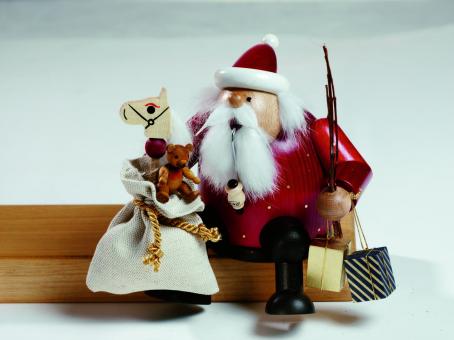 KWO Räuchermann Kantenhocker Weihnachtsmann 