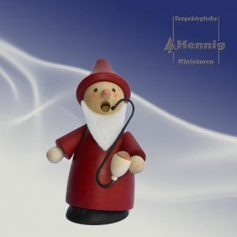 Hennig Miniaturen Räuchermann Rauchmann Wichtel rot 