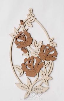 Drechslerei Kuhnert Fensterbild Rosen Rarität 