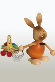 Drechslerei Kuhnert Hase Stupsi mit Eierwagen 