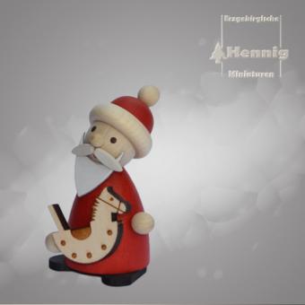 Hennig Miniaturen Ruprecht mit Schaukelpferd 