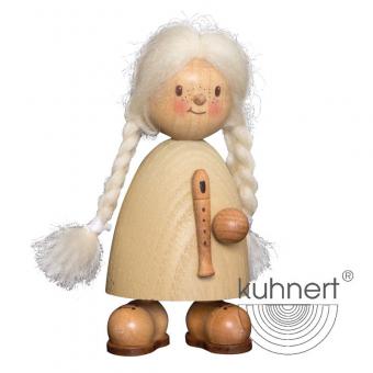 Drechslerei Kuhnert Holzfigur Finja mit Flöte Neu 2020 