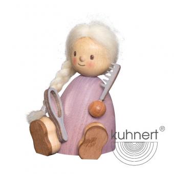 Drechslerei Kuhnert Holzfigur Finja mit Kamm und Spiegel Neu 2020 