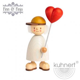 Drechslerei Kuhnert Holzfigur Finn mit Herzballon Neu 2021 