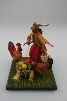 Gotthard Steglich Osterhasenmädchen mit Hühnergruppe 
