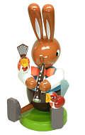 Leichsenring Hase sitzend mit Klarinette 
