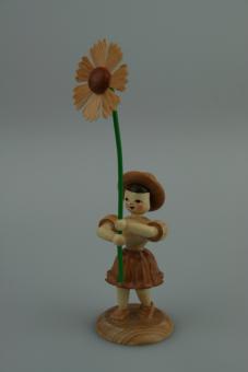 Blank Blumenkind mit Kornblume natur Rarität 