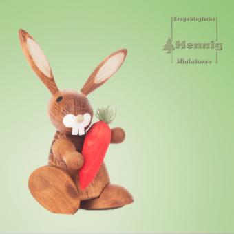 Hennig Miniaturen Hase mit Möhre natur 