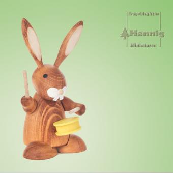 Hennig Miniaturen Hase mit Trommel natur 