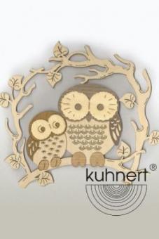 Drechslerei Kuhnert Fensterbild Eule Rarität 