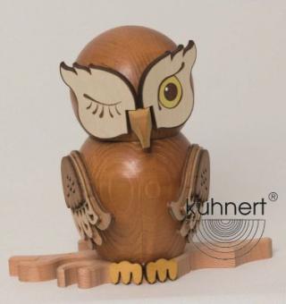Drechslerei Kuhnert Räuchermann Rauchfigur Eule gebeizt Rarität 