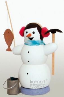 Drechslerei Kuhnert Räuchermann Schneemann Eisangler Rarität 