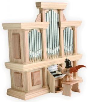 Blank Engel an der Orgel mit Spielwerk 