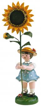 Hubrig Blumenkind Mädchen mit Sonnenblume 24cm Rarität 
