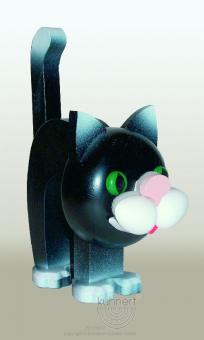 Drechslerei Kuhnert Brillenhalter Katze schwarz Rarität 