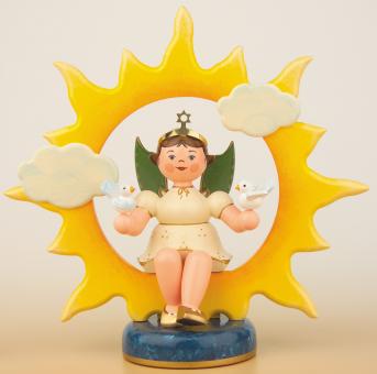 Hubrig Engel in Sonne mit Tauben 20cm Rarität 