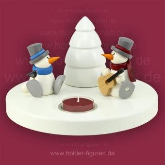 Hobler Schneemann Fritz und Otto am Lagerfeuer 