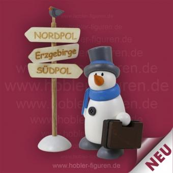 Hobler Schneemann Fritz mit Koffer 