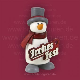 Hobler Schneemann Fritz mit Frohes Fest 