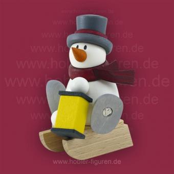 Hobler Schneemann Otto mit Laterne und Schlitten 