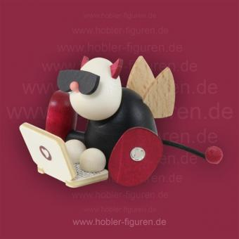 Hobler Teufelchen Gustav mit Laptop im Homeoffice 