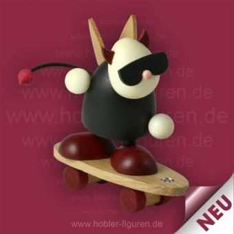 Hobler Teufelchen Gustav auf Skateboard 
