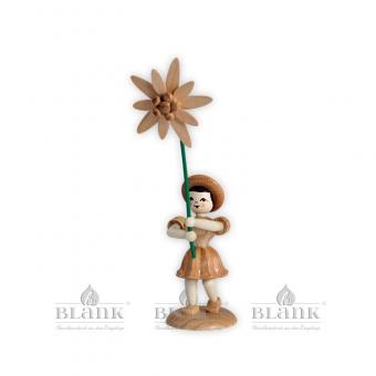 Blank Blumenkind mit Edelweiss natur 