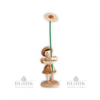 Blank Blumenkind mit Gänseblume natur 