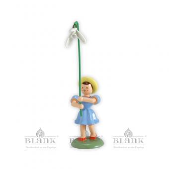 Blank Blumenkind mit Schneeglöckchen farbig 