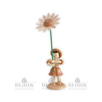 Blank Blumenkind mit Sonnenblume natur 