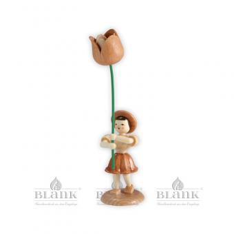 Blank Blumenkind mit Tulpe natur 