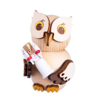 Drechslerei Kuhnert Holzfigur Mini Eule mit Engel Neu 2023 